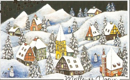 carte el le village en manteau d'hiver l höllerer.JPG